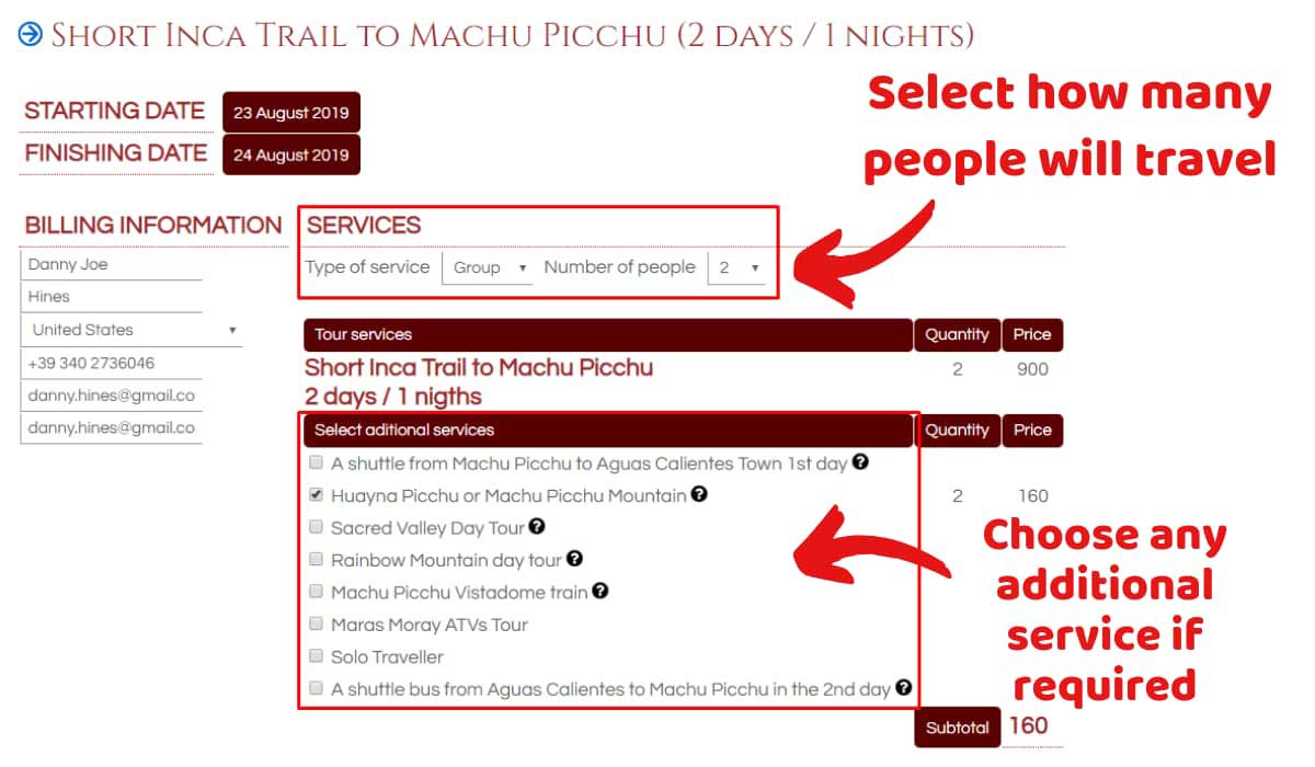 Book-Inca-Trail-2-Days-2020-Step-2