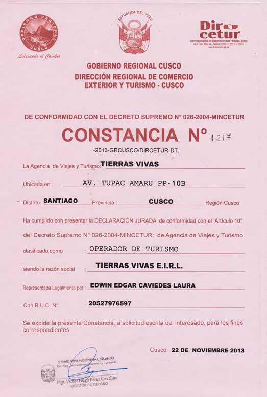 Dircetur Cusco Tierras Vivas