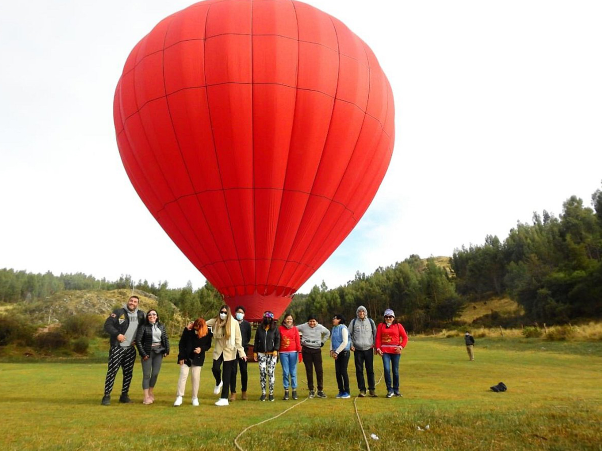 Hot air balloon in the sacred valley