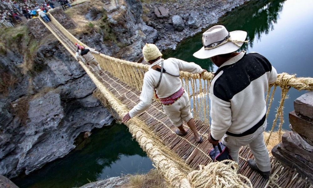 Inca bridge Apurimac River