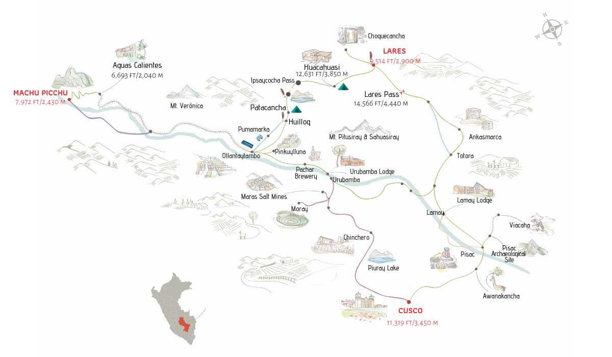 Lares-Trek-Map