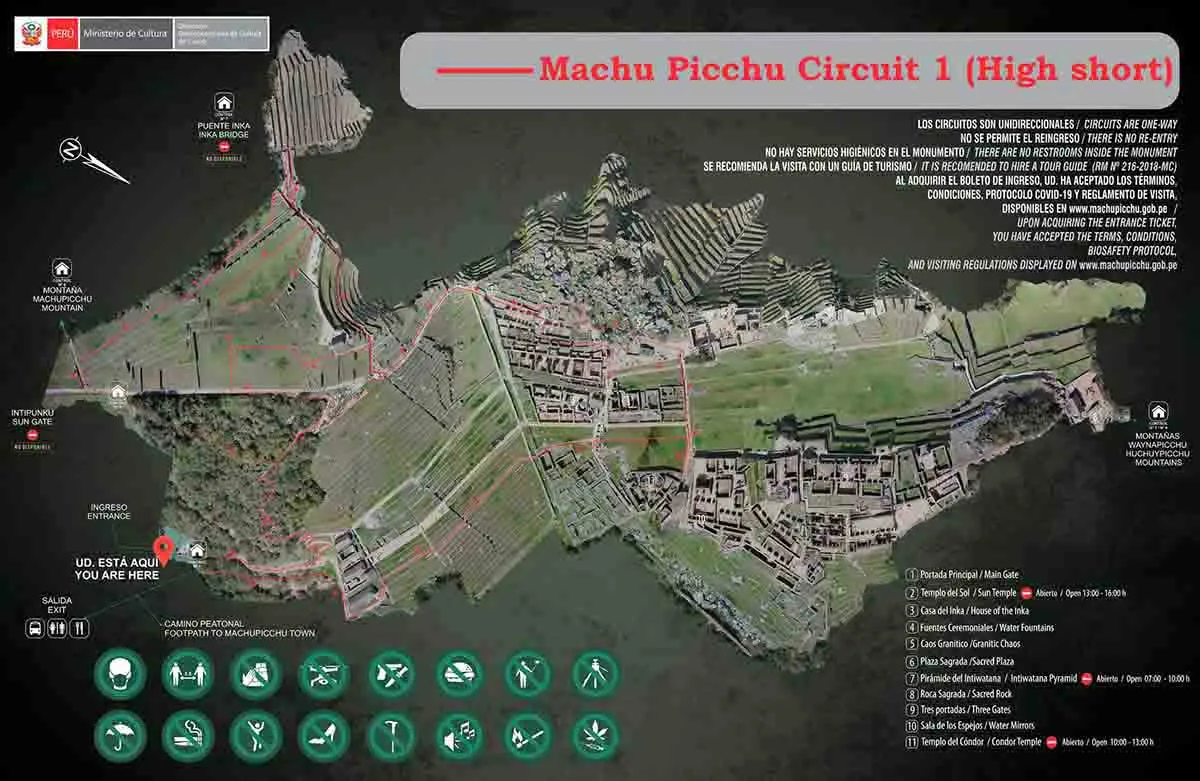 Machu Picchu tickets circuit 1