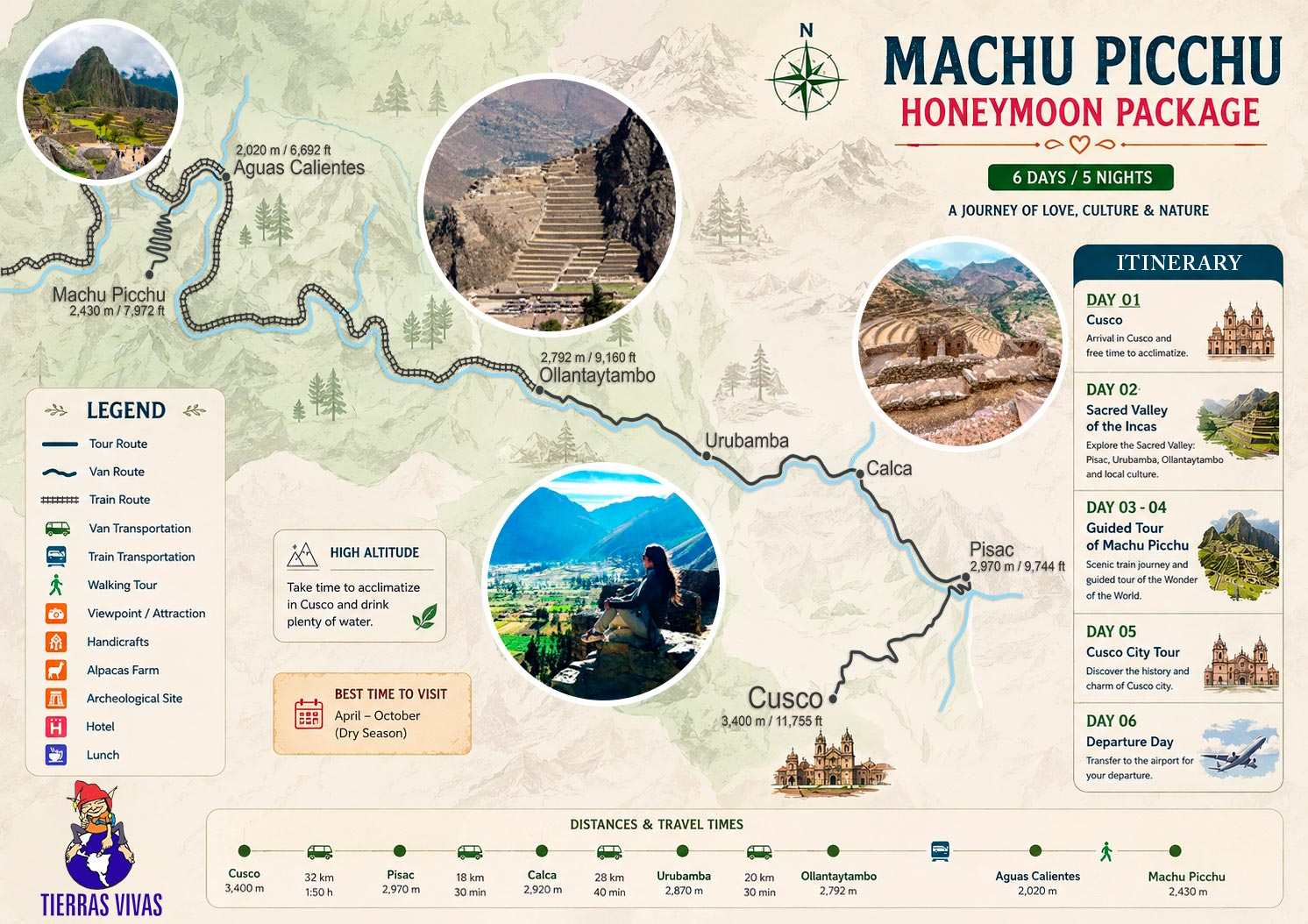 Machu Picchu Honeymoon Map