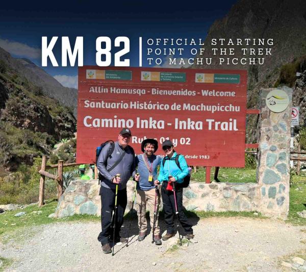 Km 82 of the Inca Trail: The official entrance to the Inca Trail