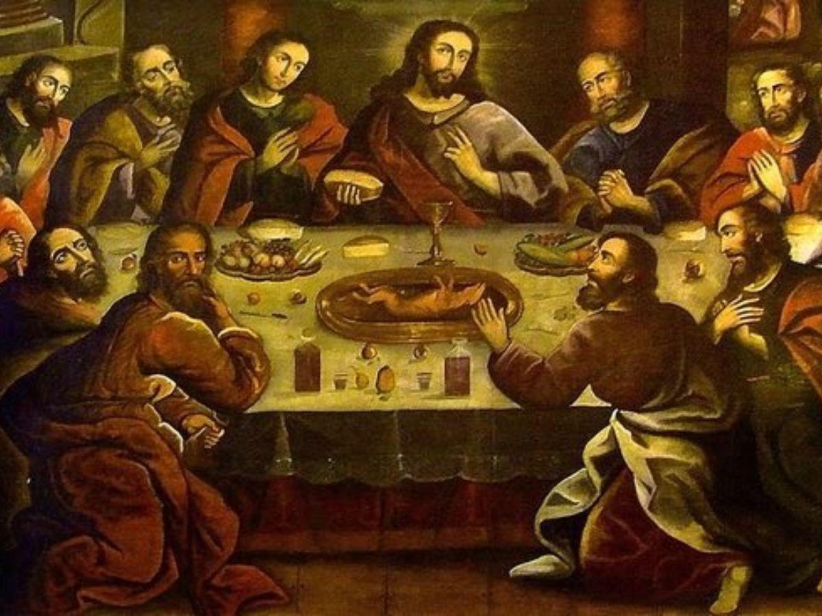 The last supper in the style of the Cuzco school