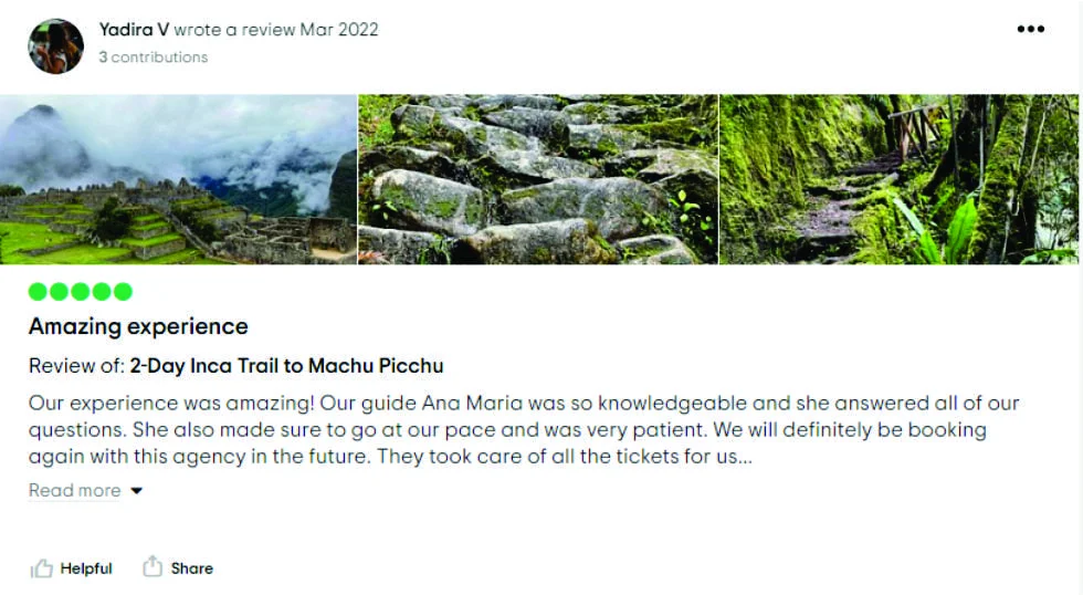 2 day Inca Trail hike